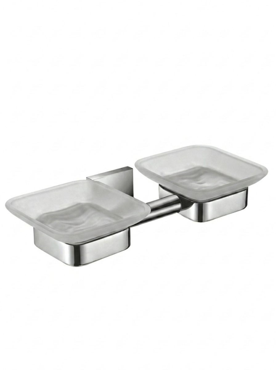 Double Soap Dish (Glass) (Rhombus)