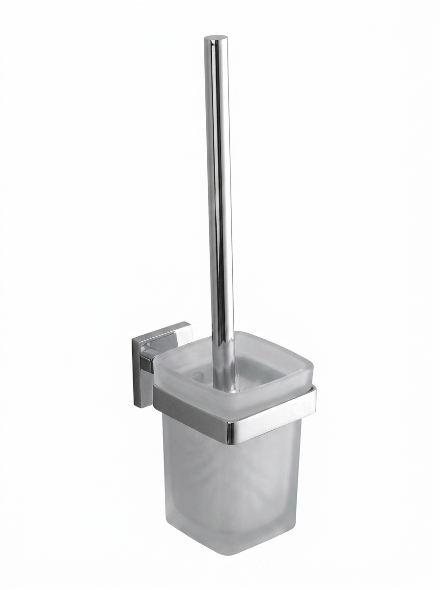 Toilet Brush Holder Wall Mounted (Glass) (Rhombus)