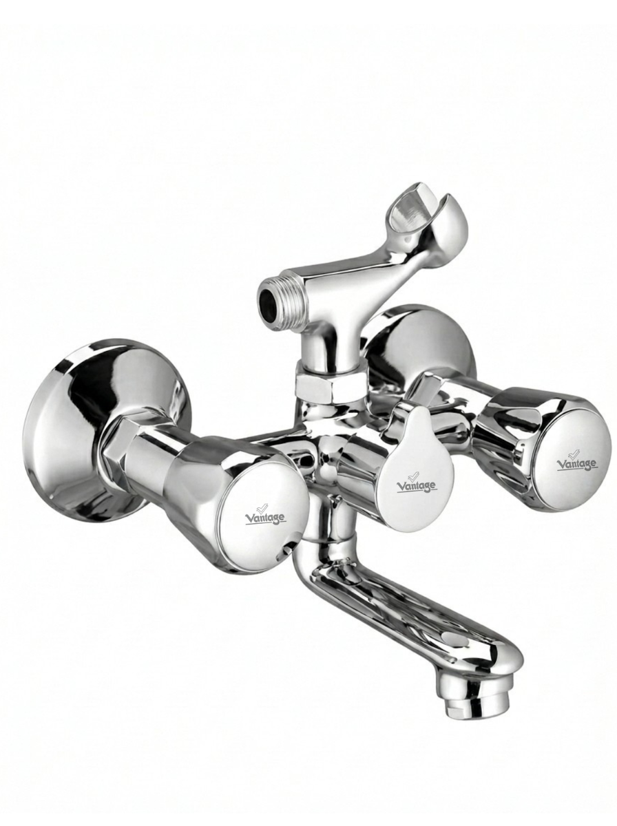 Wall Mixer with Tel. Shower Arr. only With Tel. Shower Crutch (Crown)