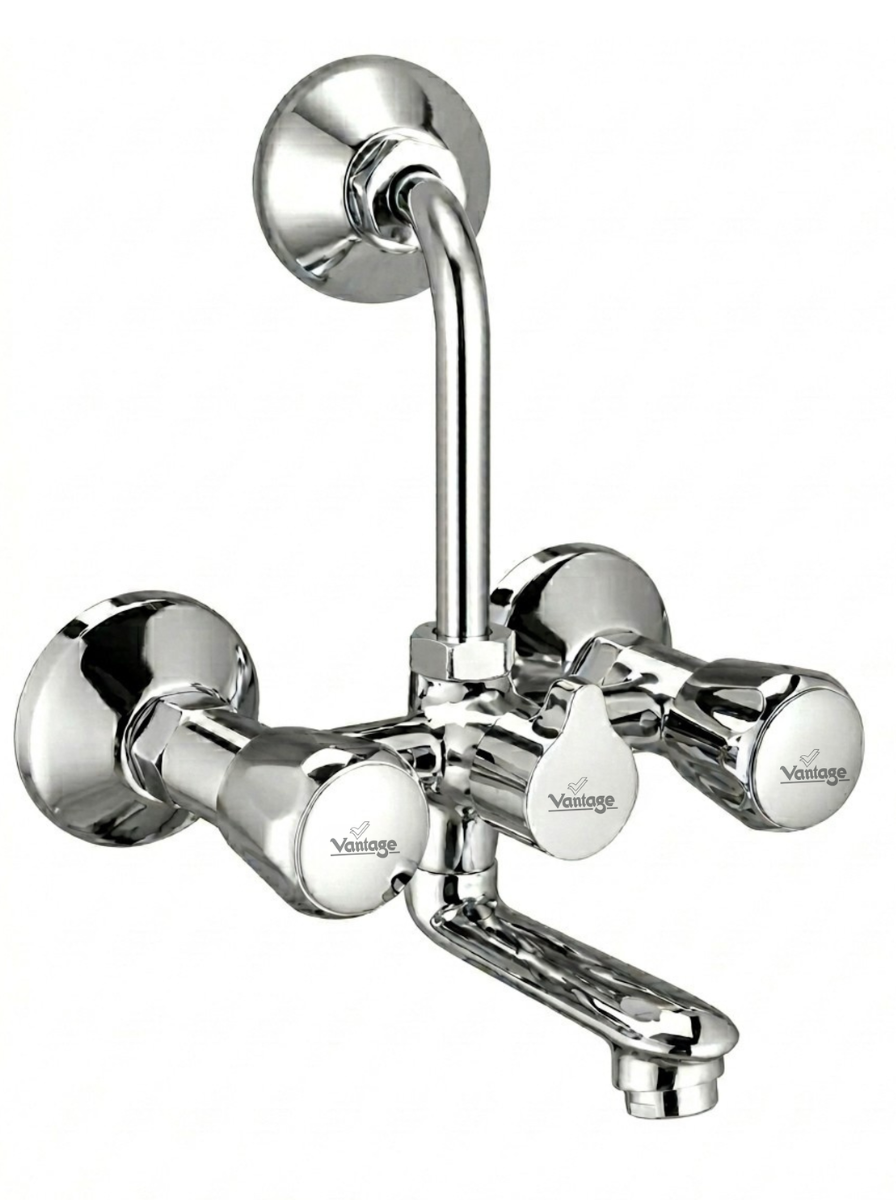 Wall Mixer with Provision for Overhead Shower with 115mm Long Bend Pipe (Crown)