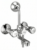 Wall Mixer 3 in 1 System with Provision for Both Telephonic & O/S with Bend Pipe (Crown)
