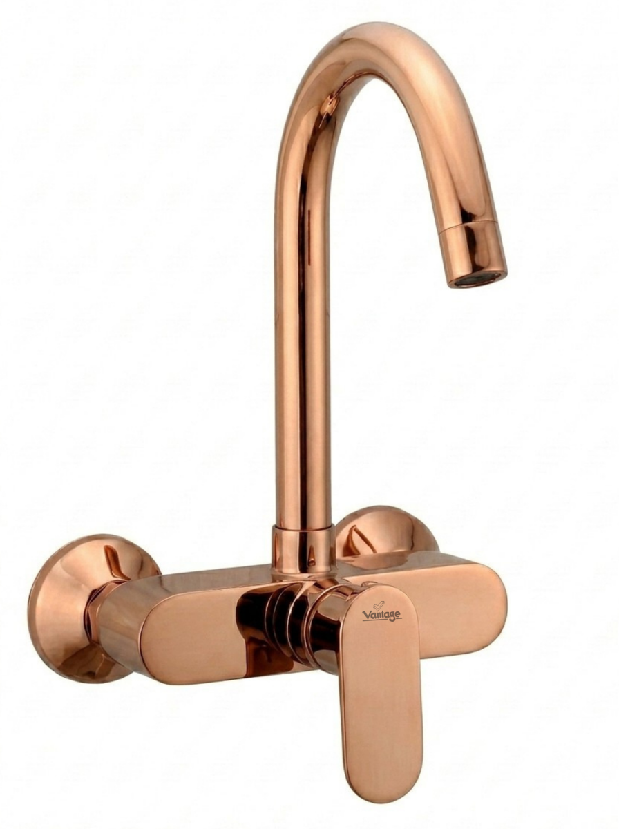 Single Lever Sink Mixer with Swivel Spout Wall Mounted (Optra)