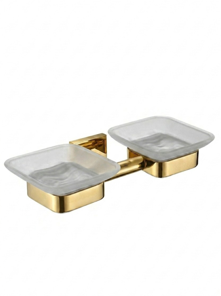 Double Soap Dish (Glass) (Rhombus)