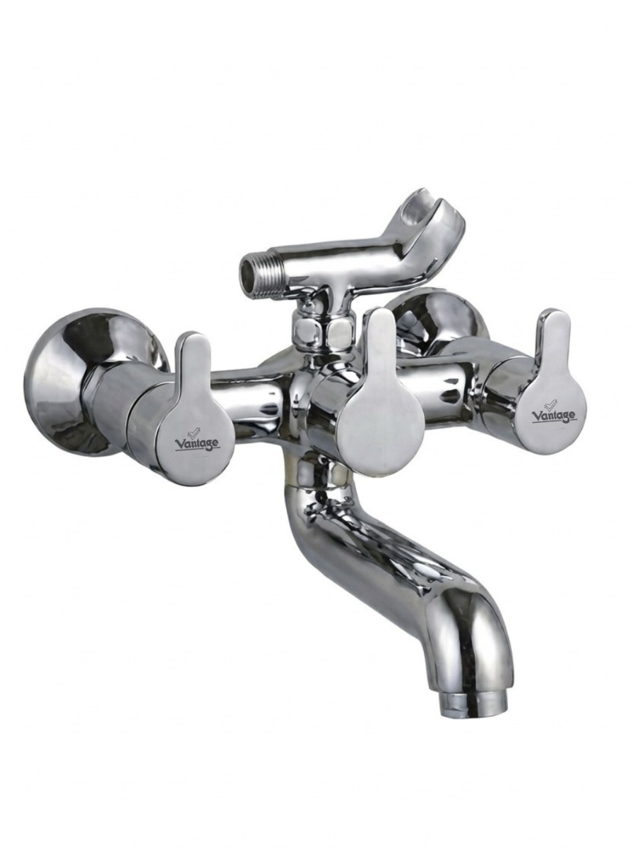 Wall Mixer With Tel. Shower Arr. Only With Tel. Shower Crutch (Aura)