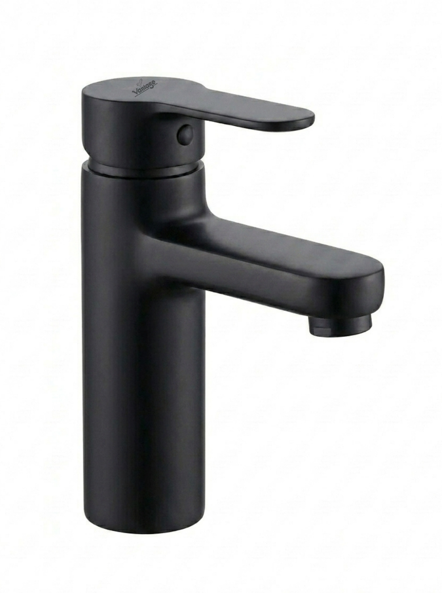 Single Lever Basin Mixer With 600mm Long Braided Pipe With Brass Nuts (Aura)