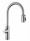 Single Lever Sink Mixer Floor Mounted with Pull Out Sprayer Dual Flow
