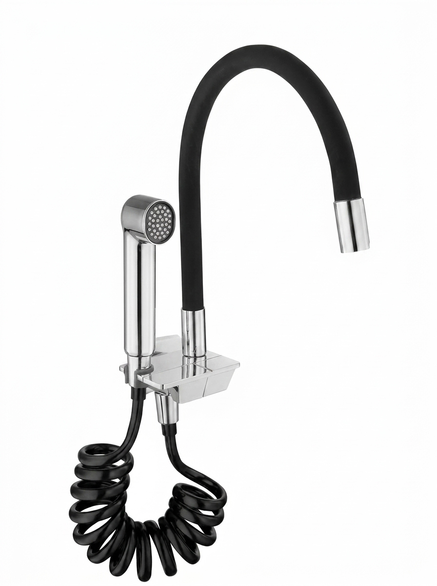 Sink Cock (Flexible Spout) with Hand Spray