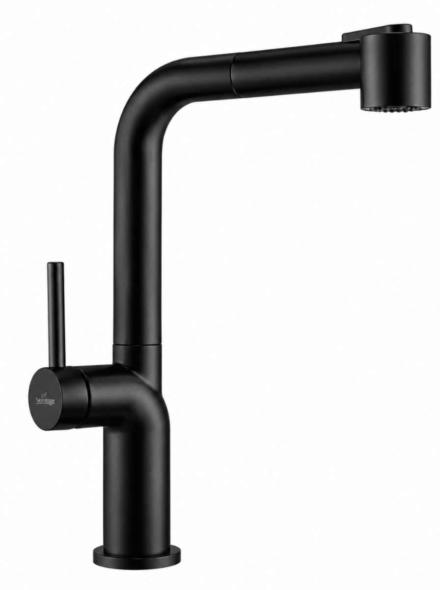 Single Lever Sink Mixer Pull Out Dual Flow (Matte Black)