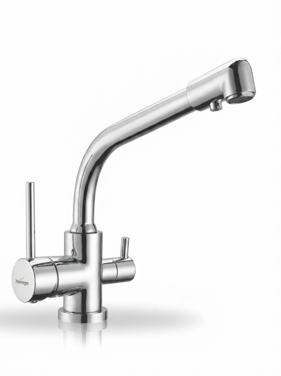 Single Lever Sink Mixer 3 in 1 Floor Mounted with Water Filter Purifier Out-Let