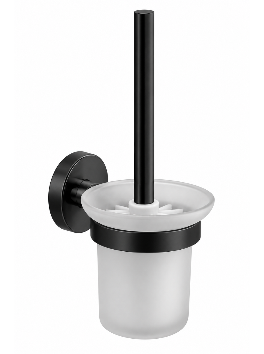 Toilet Brush Holder Wall Mounted (Glass) (Oval)