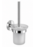 Toilet Brush Holder Wall Mounted (Glass) (Oval)