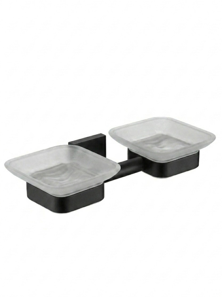 Double Soap Dish (Glass) (Rhombus)