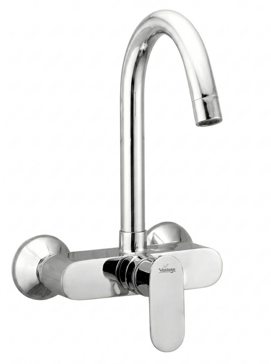 Single Lever Sink Mixer with Swivel Spout Wall Mounted (Optra)
