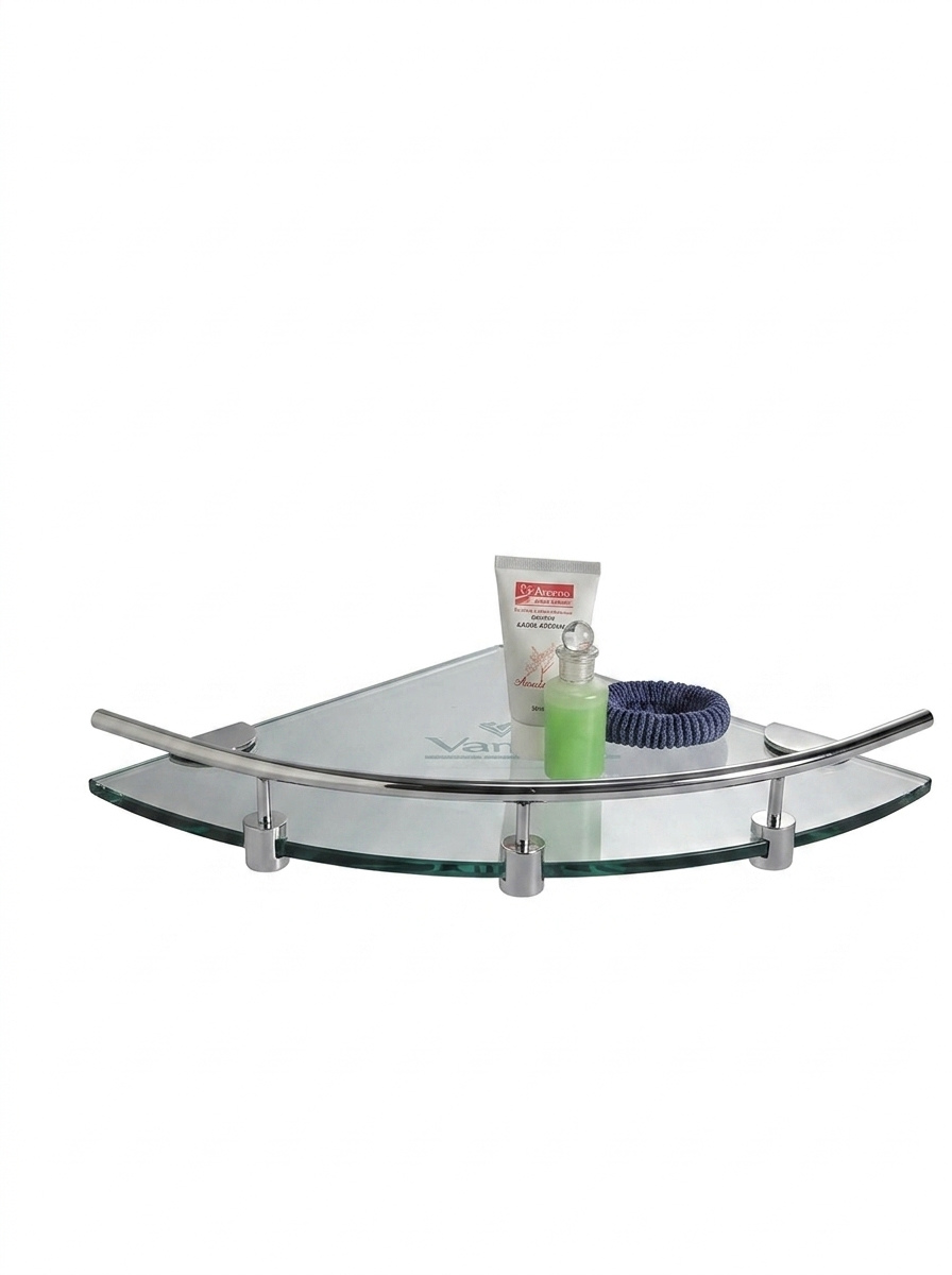 Corner Glass Shelf with "D" Brackets (Shelves)