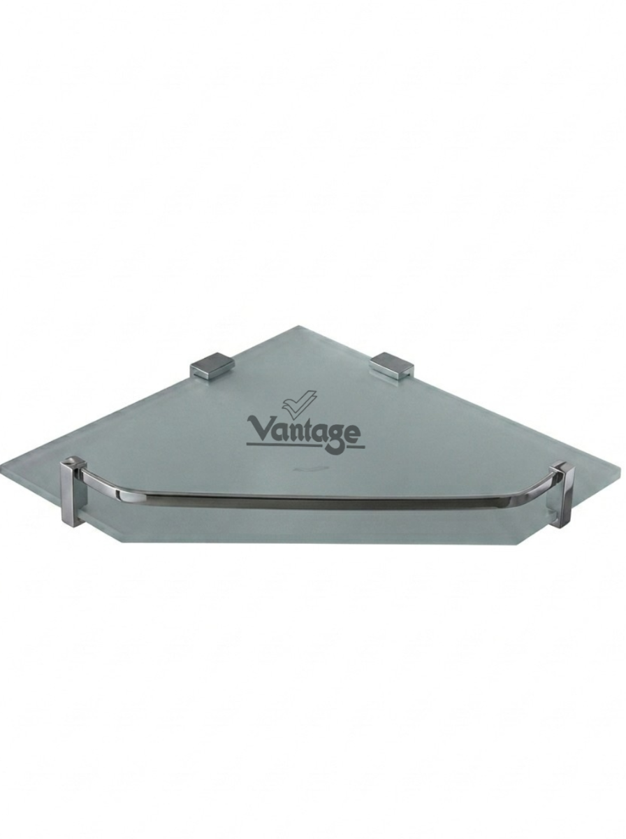Corner Glass Shelf Square (6mm Toughened Glass) (Shelves)