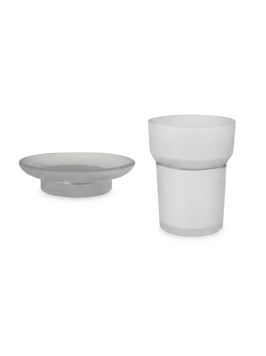 Soap Dish/Tumbler Glass Round