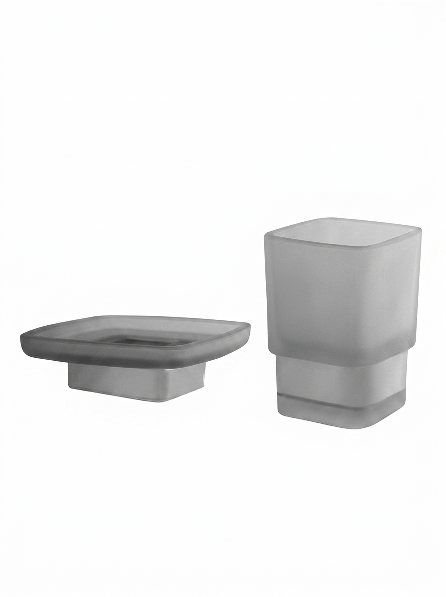 Soap Dish/Tumbler Glass Square