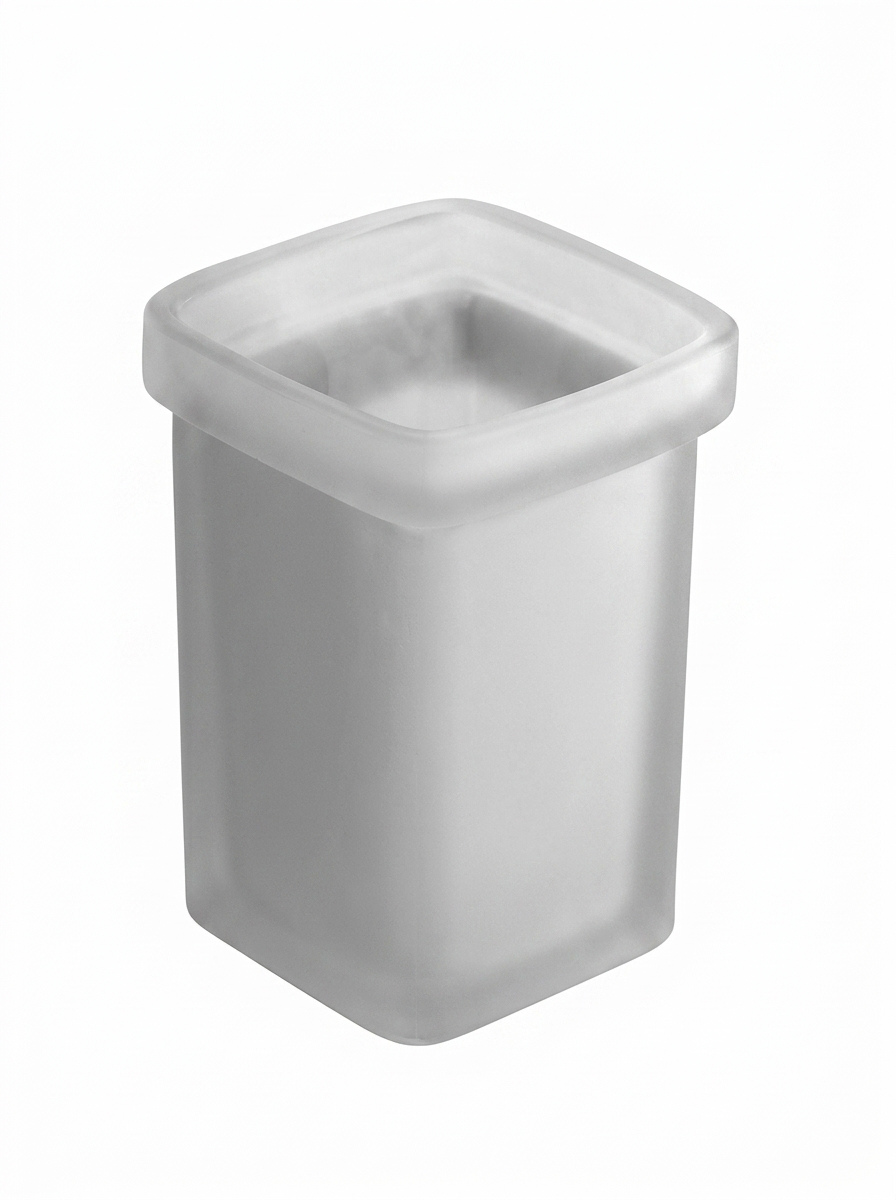 Square Glass for Toilet Brush Holder