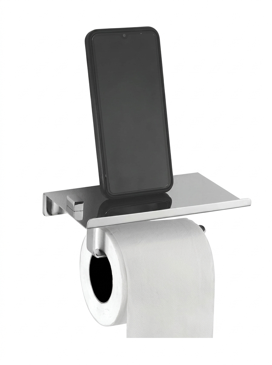 Paper Holder with Shelf S.S. 304 Chorme