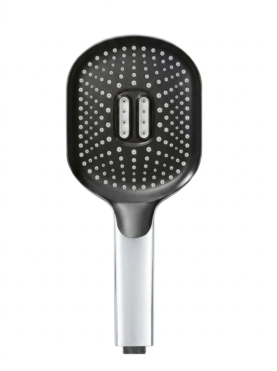 Hand Shower Quad Black with SS 1.5mtr. Tube & Adj. Abs Hook (Hand Shower Multi Function)