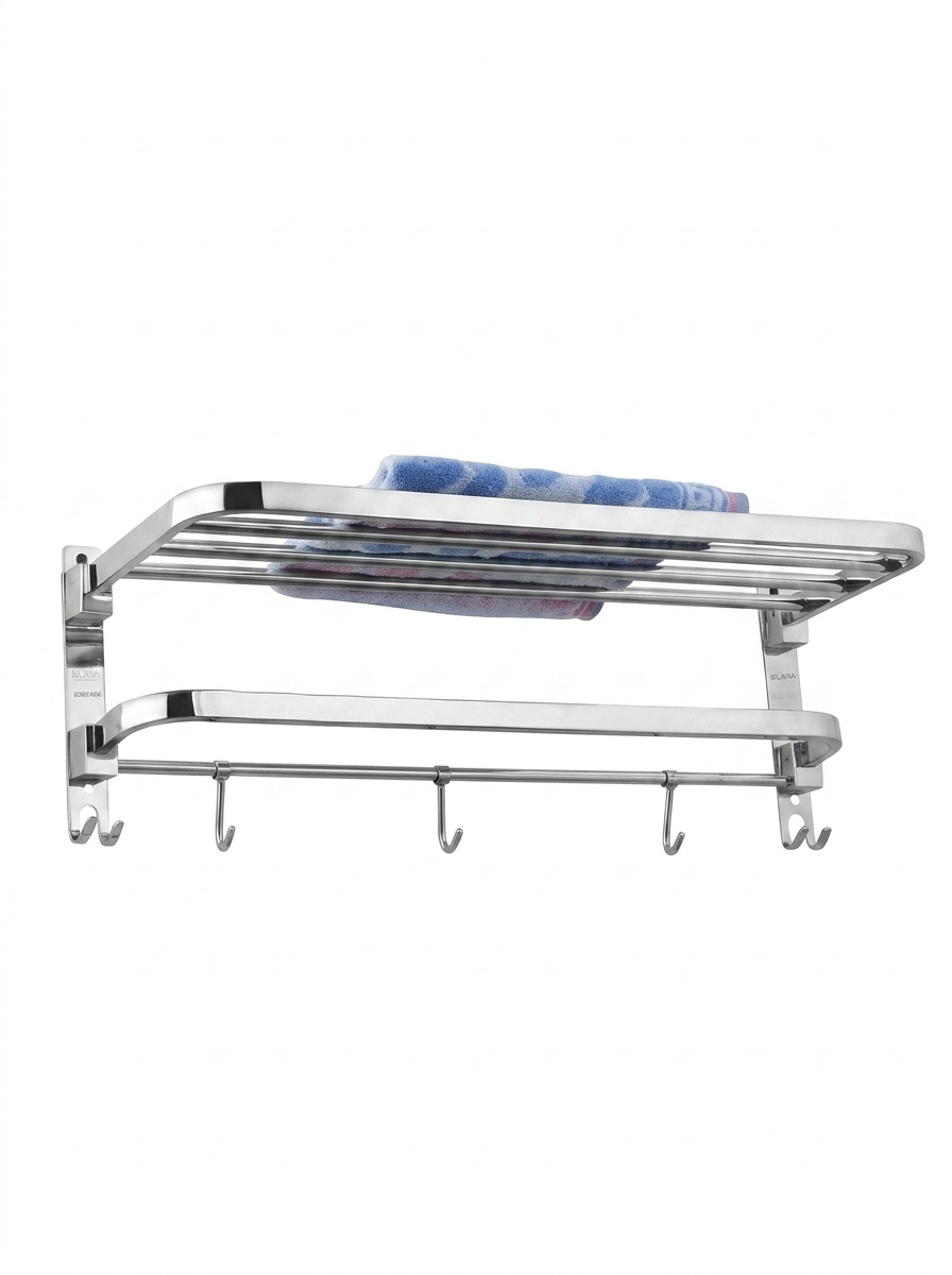 Folding Towel Rack Square S.S. 304 Chrome