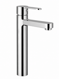 Single Lever Extended Basin Mixer with 600mm Long Braided Pipe & Brass Nuts (Aura)