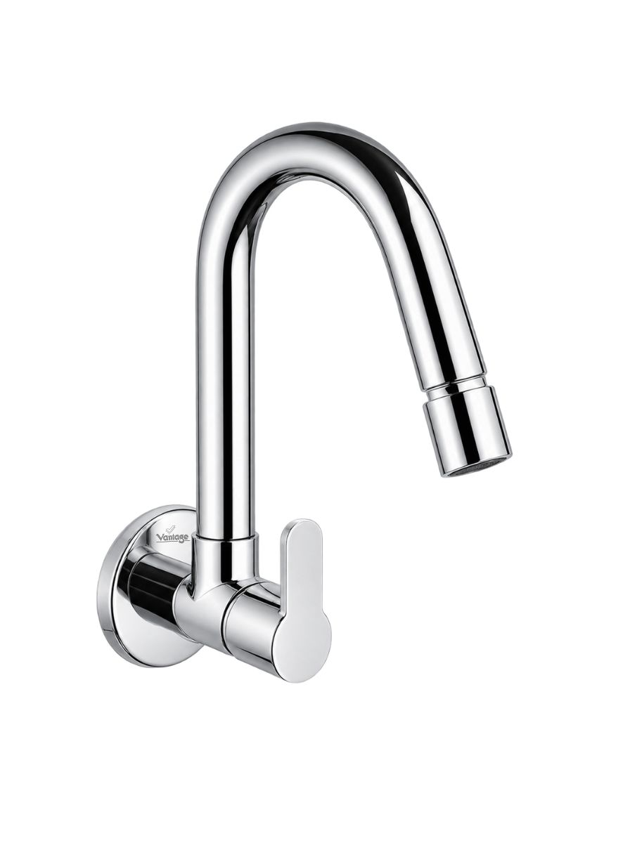 Sink Cock with Swivel Spout with 360° Dual Flow Nozzle (Elante)