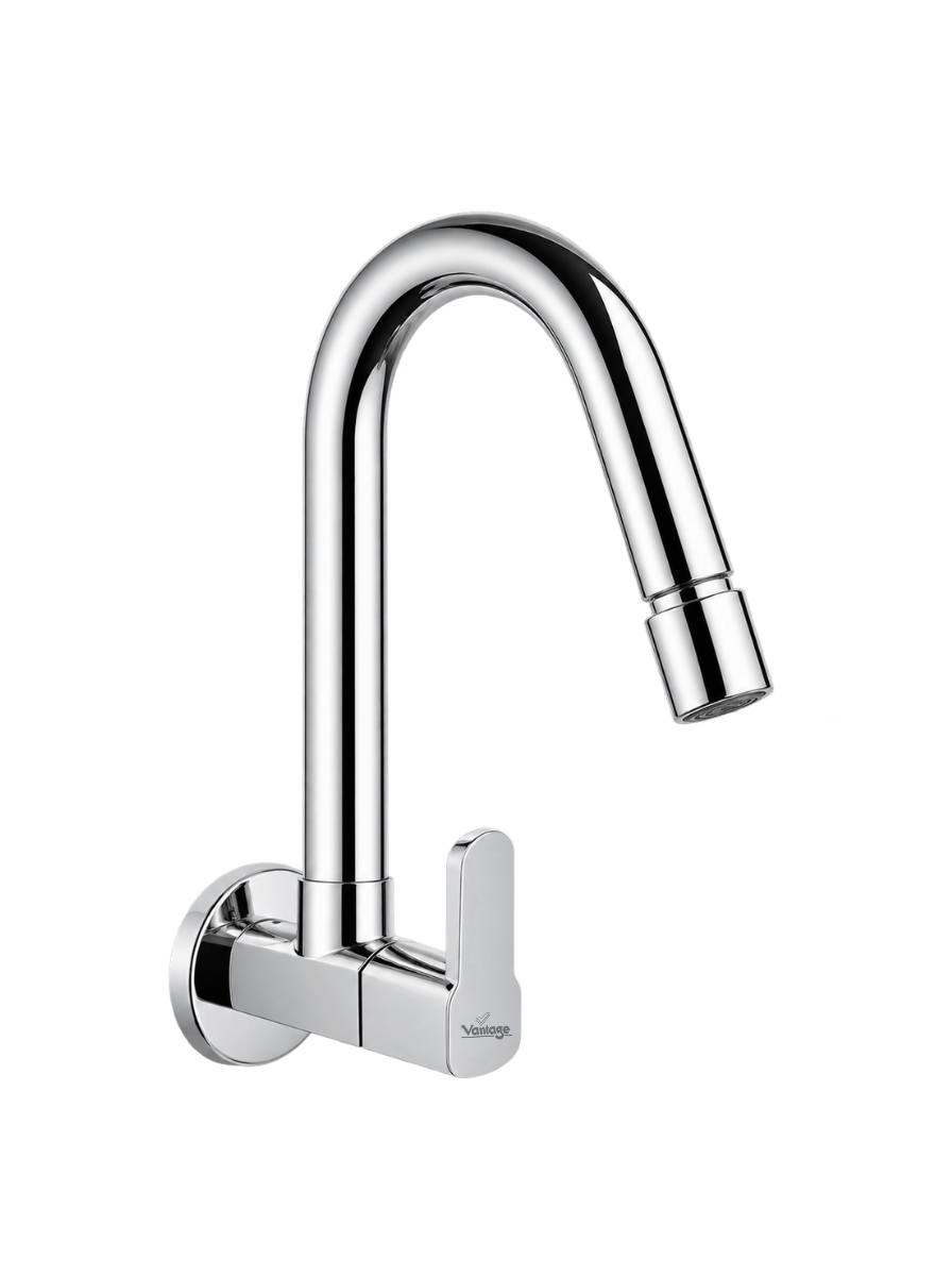 Sink Cock with Swivel Spout with 360° Dual Flow Nozzle (Chakor Prime)