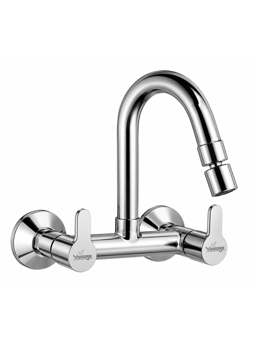 Sink Mixer with Swivel Spout with 360° Dual Flow Nozzle (Aura)
