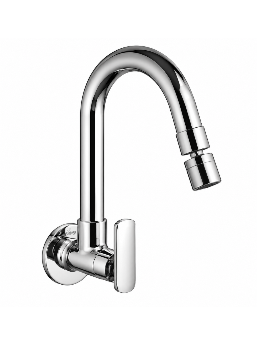 Sink Cock with Swivel Spout with 360° Dual Flow Nozzle (Jazz)