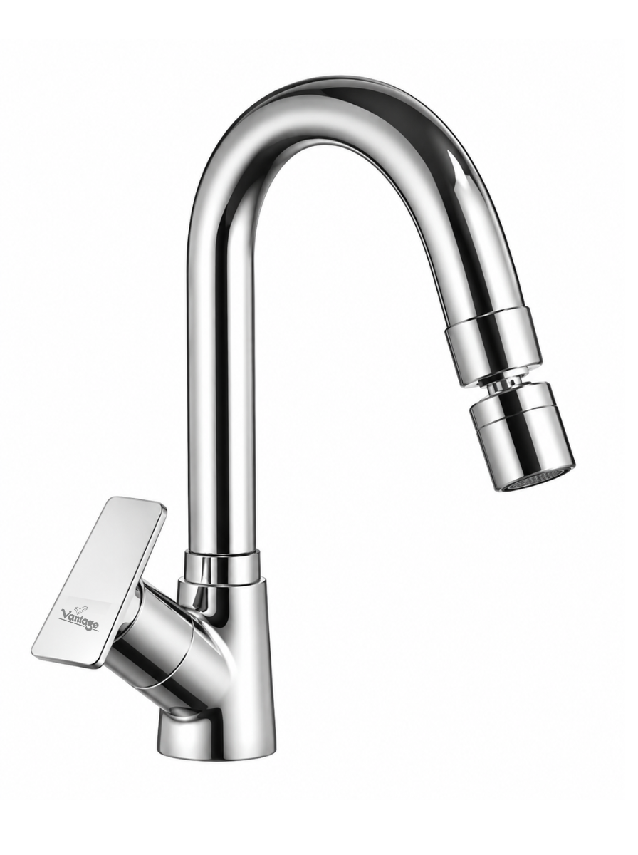 Swan Neck with Swivel Spout with 360° Dual Flow Nozzle (Victoria)