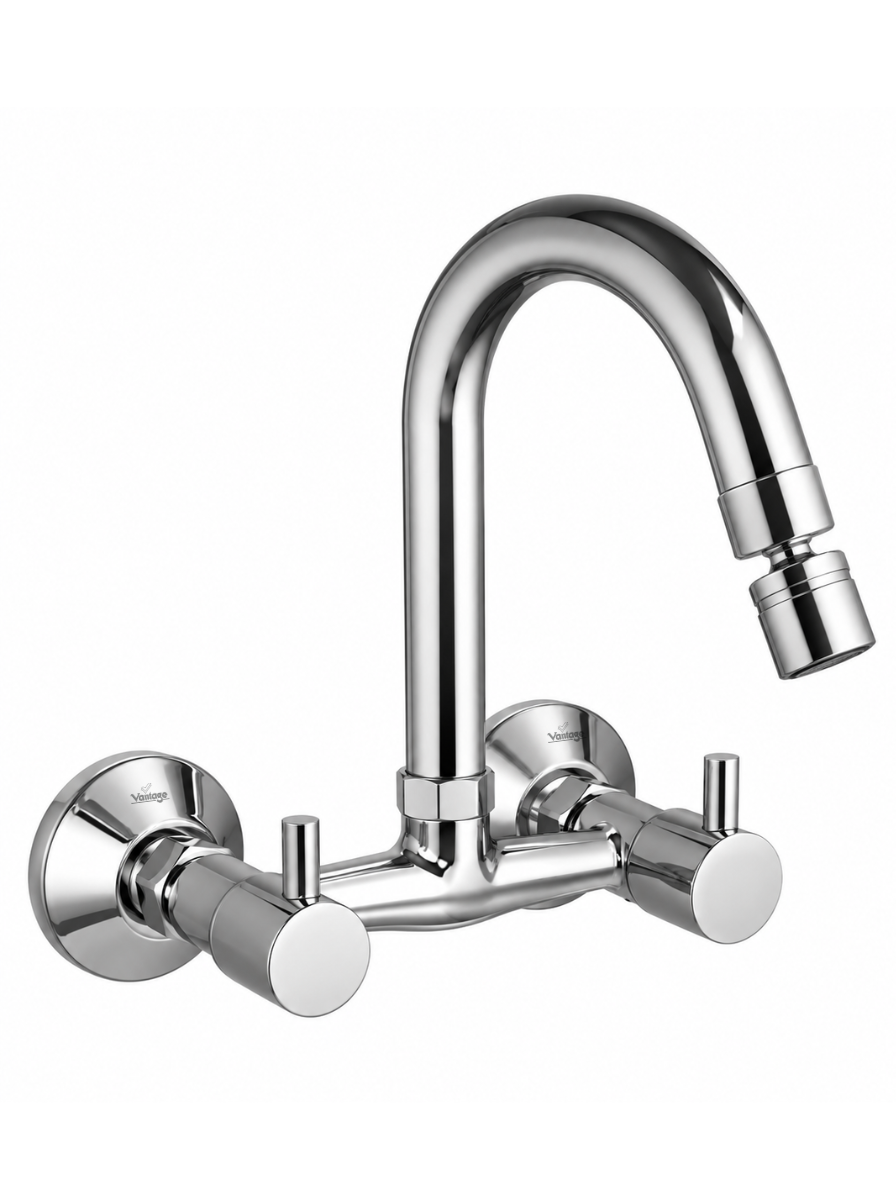 Sink Mixer with Swivel Spout with 360° Dual Flow Nozzle (Flora)
