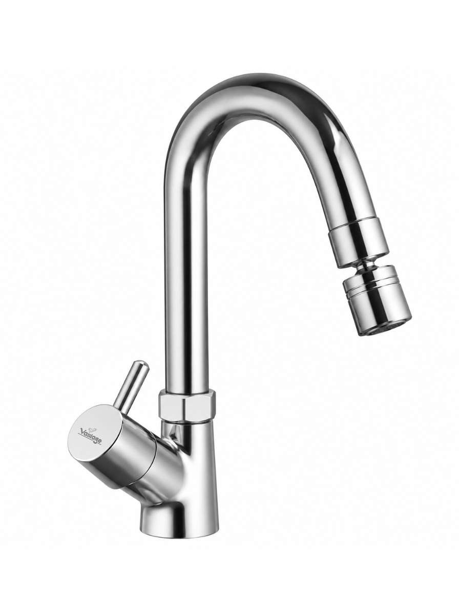 Swan Neck with Swivel Spout with 360° Dual Flow Nozzle (Flora)
